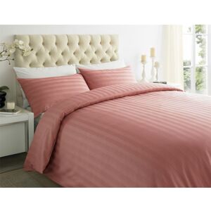 Asab - 250 Thread Sateen Stripe King Size Duvet Cover Set Peach