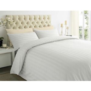 ASAB 250 Thread Sateen Stripe Single Size Duvet Cover Set single ivory