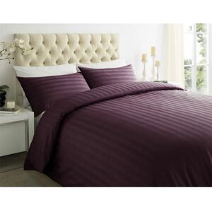 ASAB 250 Thread Sateen Stripe Double Size Duvet Cover Set Plum