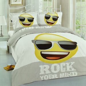 ASAB 2pc 3D Luxury Duvet Set - Emoji White - King 230x220cm