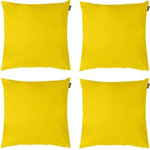 VEEVA 4 Pack Outdoor Cushion - 43cm x 43cm - Ready Fibre Filled, Water Resistant - Decorative Scatter Cushions for Garden Chair