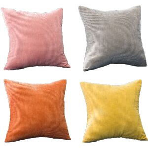 PESCE 4pcs Peasant cushion cover, sofa pillow cover, without pillow core. style1 4545cm