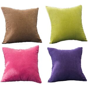 PESCE 4pcs Peasant cushion cover, sofa pillow cover, without pillow core. style2 4545cm