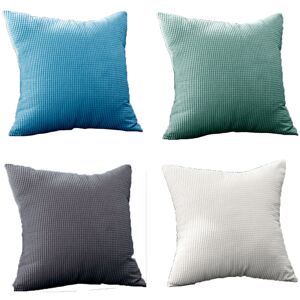 PESCE 4pcs Peasant cushion cover, sofa pillow cover, without pillow core. style3 4545cm