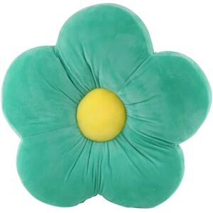 Orchidée - 50cm Flower Shaped Plush Cushion, Seat Cushion (Green)