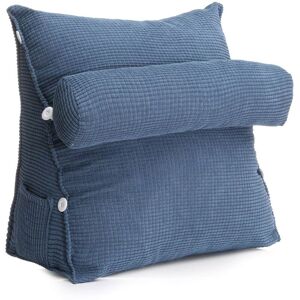 XUIGORT Adjustable Support Cushion,Cotton Linen Headrest Backrest Triangle Back Wedge Cushion Lumbar Pillows Sofa Office Chair Reading Bed Rest Pillow Throw