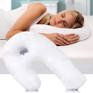 Anti Snoring Pillows for Side Sleeper, Soft u Shaped Pillows, Travel Headrest, Neck Support, Correct Spine, White Side Pillow - Alwaysh