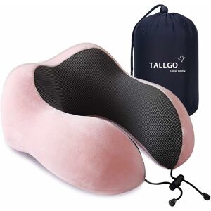 Memory Foam Travel Pillow for Neck, Head Support (Pink) - Alwaysh
