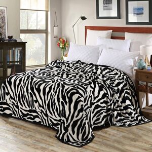 Alwaysh - Zebra Pattern Flannel Blanket for Sofa Bed (200230cm)