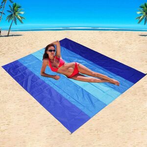 Denuotop - Anti Sand Beach Blanket, Extra Large Beach Mat 210 x 200 cm, Beach Blanket Waterproof Picnic Mat for Beach, Picnic, Vacation - Soft
