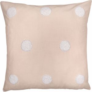 Appletree Signature Dot Garden 100% Cotton Tufted Filled Cushion, Pink/White, 43 x 43 Cm