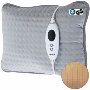 AREBOS Heating Pad Electric Heating Pad with Filling Heating Blanket Back Shoulder Neck 100 W 44 x 33 x 14 cm Grey - grey