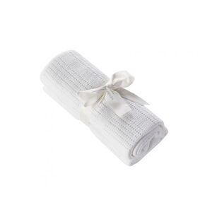 Kinder Valley - Baby Cellular Blanket White   Super Soft & Luxurious Baby Blanket - White