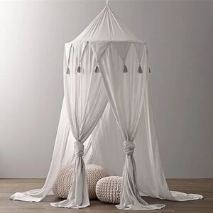 Xuigort - Bed Canopy for Kids Baby Bed, Round Dome Kids Indoor Outdoor Castle Play Tent Hanging House Decoration Reading Nook Cotton Canvas Coral