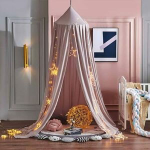 AOUGO Bed Canopy - Hanging Mosquito Net for Kids Room and Bedroom - Pink(65cm)