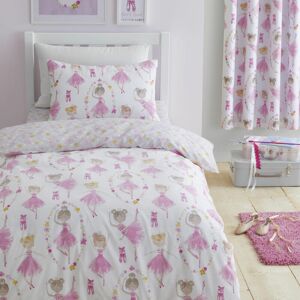 Bedlam - Kids Ballet Dancer Print Duvet Cover Set, Pink, Single