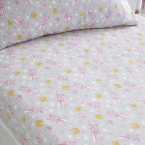 Bedlam Kids Ballet Dancer Print Fitted Sheet, Pink, Single