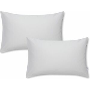 Bianca 100% Cotton Sateen 400 Thread Count Standard Pillow Cases, Dove Grey, Pair