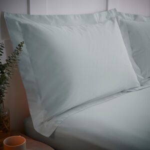 Tencel Plain Dye Cotton Rich Percale 200 Thread Count Oxford Pillow Case, Silver - Bianca