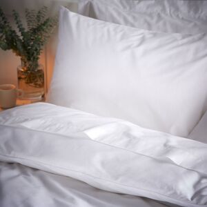 Bianca Tencel Plain Dye Cotton Rich Percale 200 Thread Count Standard Pillow Case, White, Pair