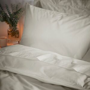 Tencel Plain Dye Cotton Rich Percale 200 Thread Count Standard Pillow Case, Natural, Pair - Bianca