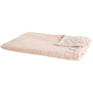 BELIANI Modern Fluffy Blanket Living Room Polyester Fabric 150 x 200cm Throw Pink Smahra - Pink