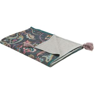 Beliani - Blanket Bed Throw Cotton Floral Vintage Design 130x180cm Multicolour Dibrugarh - Multicolour