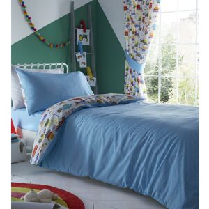 PORTFOLIO HOME Bright Trucks Junior Toddler Duvet Cover Set Reversible Diggers Boys Bedroom - Multicoloured