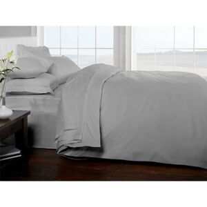 Rapport Home - Brighton Hill 100% Egyptian Cotton Silver Pillowcase Pair Soft 200TC Bedding - Silver