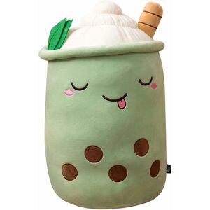 TINOR Bubble Tea Plush Pillow Plush Pillow, Cute Milk Tea Cup Plushie Bubble Tea Soft Toy with Strawberries, Bubble Tea Cup Plush Toy Soft Stuffed Throw