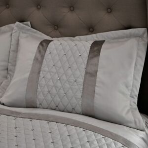 Catherine Lansfield - Sequin Cluster Embellished Pillowsham, Silver, Pair