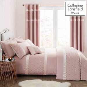 Catherine Lansfield Sequin Cluster Super King Duvet Set Blush - Blush