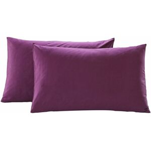 Héloise - chrislz Set of pillowcases, breathable, very soft, standard size, 48 x 74 cm