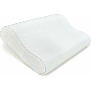 Costway - Memory Foam Pillow for Neck Pain, Contour Cervical Orthopedic Neck Pillow with Washable Cover, Ergonomic Head Neck Support Sleeping Pillow