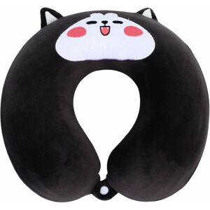 LANGRAY Cute U-Shaped Animal Neck Travel Pillow Soft Foam Pillow for Cars Airplanes Boys Girls Kid (Husky)