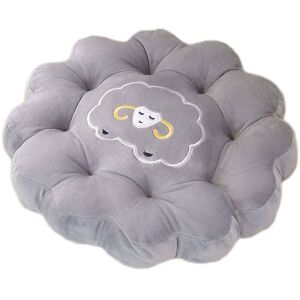 PESCE Decorative Super Soft Comfortable Seat Cushions Cartoon Floor Pillows for Kids Round-Grey