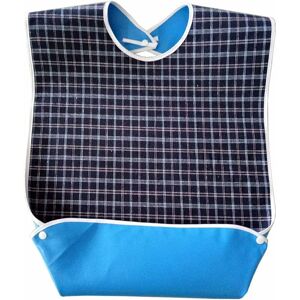 Adult Bibs for Men and Women, Waterproof, Washable Blue - Denuotop
