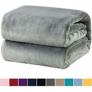 Groofoo - Cozy blanket Fluffy blanket, extra soft and warm blanket in the living room, flannel fleece blanket 150x200 cm, wrinkle / fade resistant as