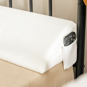 COSTWAY Full Size Bed Wedge Pillow Bolster Triangle Pillow Long Gap Filler Side Pocket