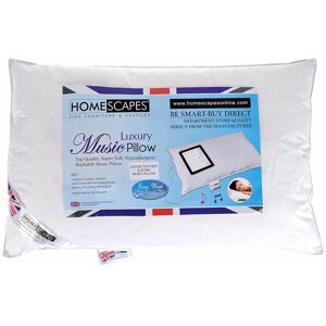 HOMESCAPES Goose Feather and Down Music Pillow - White