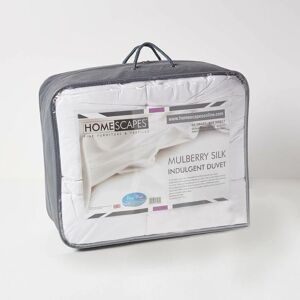 Homescapes - Indulgent Pure Mulberry Silk Blend 13.5 Tog Autumn/Winter Duvet, Double - White