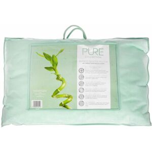 Luxury Organic Bamboo Pillow for Back Sleepers - White - Homescapes