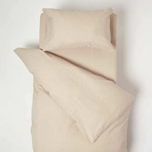 Homescapes - Natural Linen Cot Bed Duvet Cover Set 120 x 150 cm - Natural