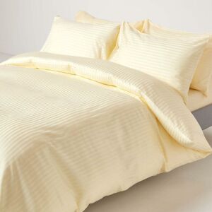 HOMESCAPES Pastel Yellow Egyptian Cotton Duvet Cover Set 330 Thread Count, Super King - Pastel Yellow - Pastel Yellow