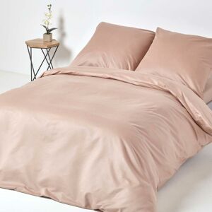 Homescapes - Mink Continental Egyptian Cotton Duvet Cover Set 1000 Thread count, 155 x 220 cm - Mink - Mink