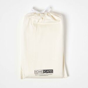 Homescapes - Cream Organic Cotton Cot Bed Fitted Sheets 400 Thread Count, 2 Pack - Cream - Cream