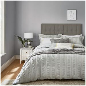 Katie Piper - Reset Seersucker Stripe Duvet Cover Set Double Silver