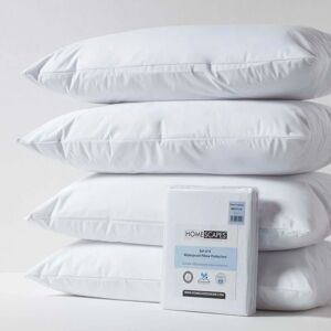 Homescapes - King Size Waterproof Pillow Protectors, Pack of 4 - White