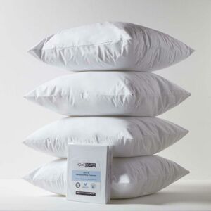 Waterproof Pillow Protectors 65 x 65 cm, Pack of 4 - White - Homescapes
