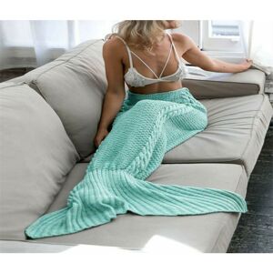 Mermaid tail knit, blanket, soft and warm. Sleeping bag, mermaid tails blanket, gift - Green Groofoo